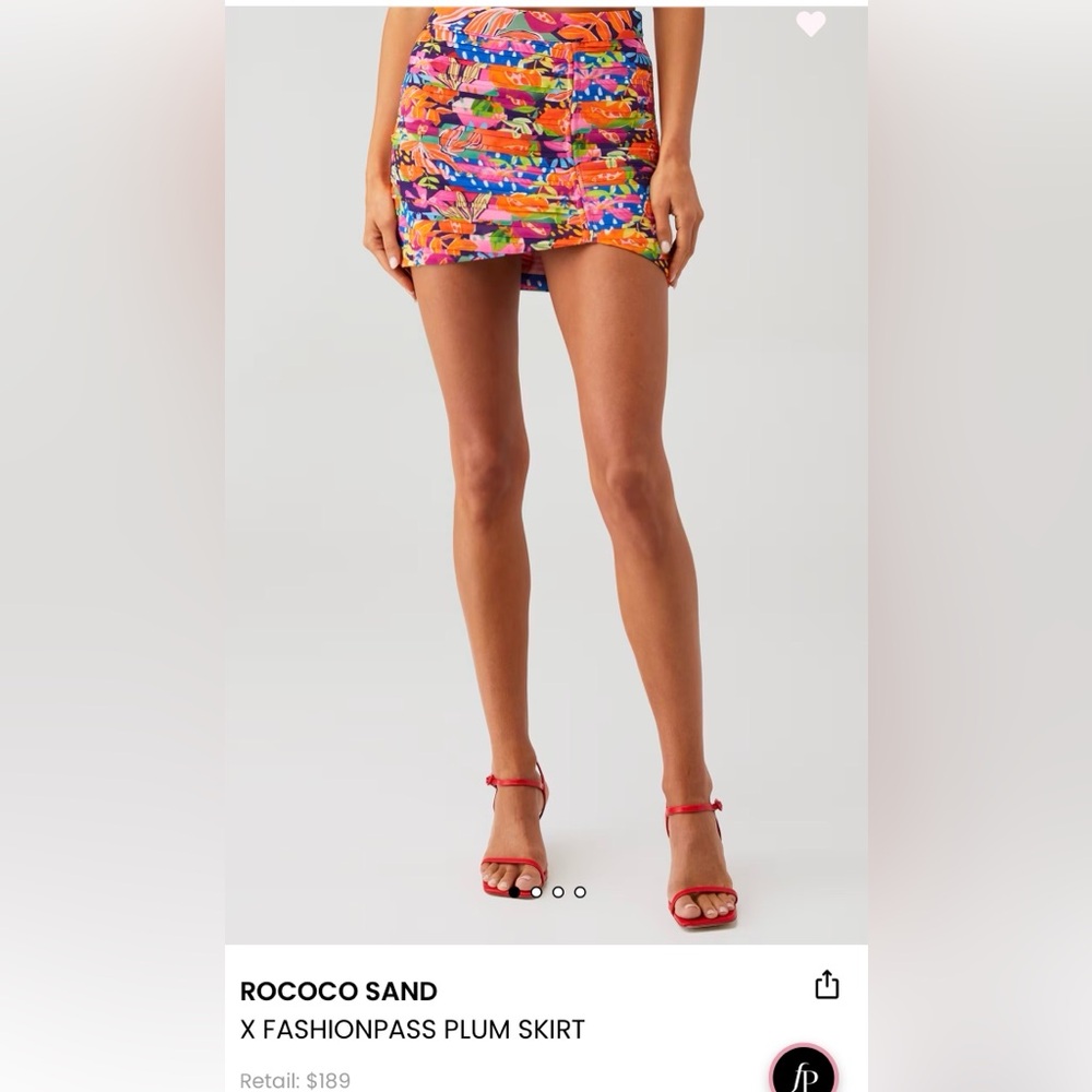 Rococo Sand Colorful Floral Mini Skirt